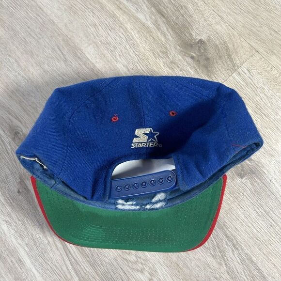 Vintage Starter New York Giants Hat Snapback NFL Football Wool Blue Red Cap‎ - Picture 6 of 8